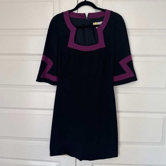 Trina Turk Fitted Dress Black/Plum Trina Turk Fitted Dress Black/Plum